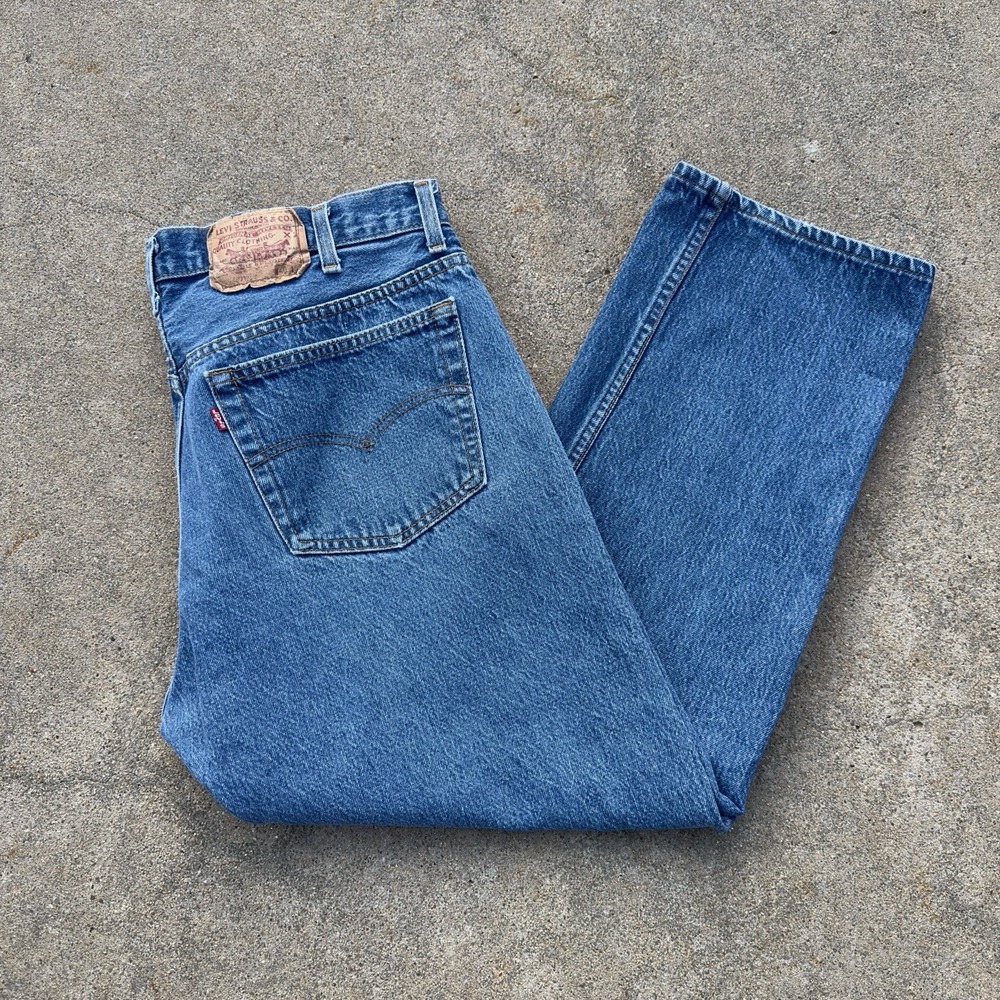 VTG Levi's 501 XX Jeans Mens 36x27 Blue 90's Straight Leg Button Fly Made in USA